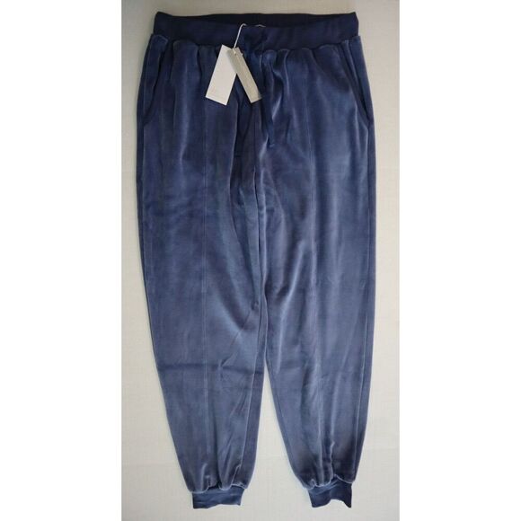 Skin Worlwide Women Sz 2/M Azure Blue Audriana Mid-Rise Velour Jogger Pants - Picture 1 of 14